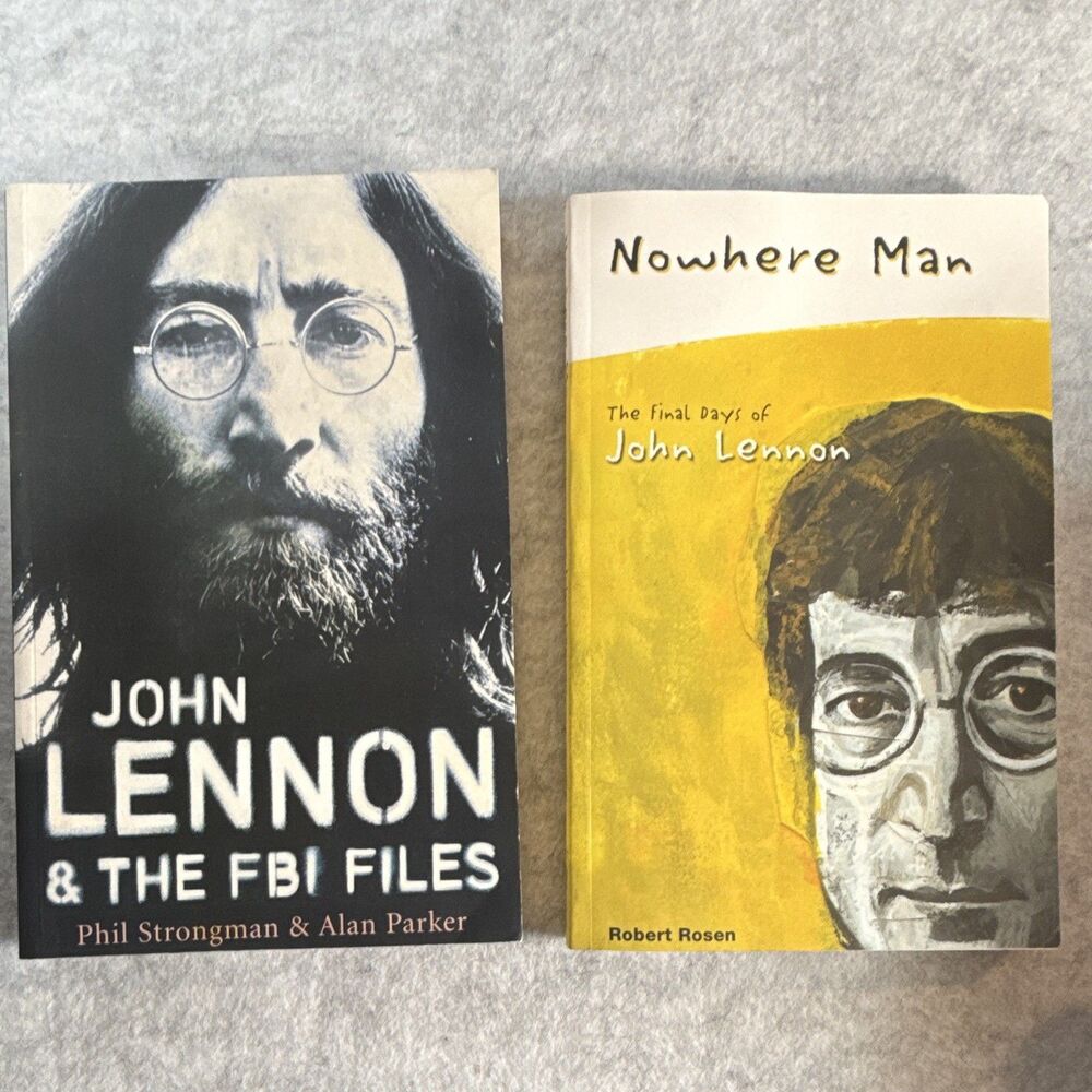 John Lennon Book Lot 2 PB John Lennon & the FBI Files + Nowhere Man Illus